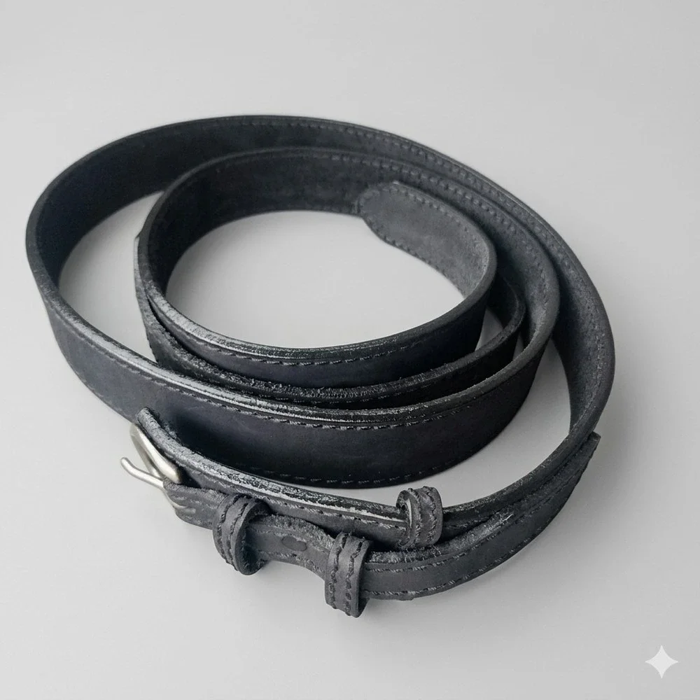 DULUTH TRADING CO. Belt Full Grain Leather Rugged Workwear 61 in. Made in USA